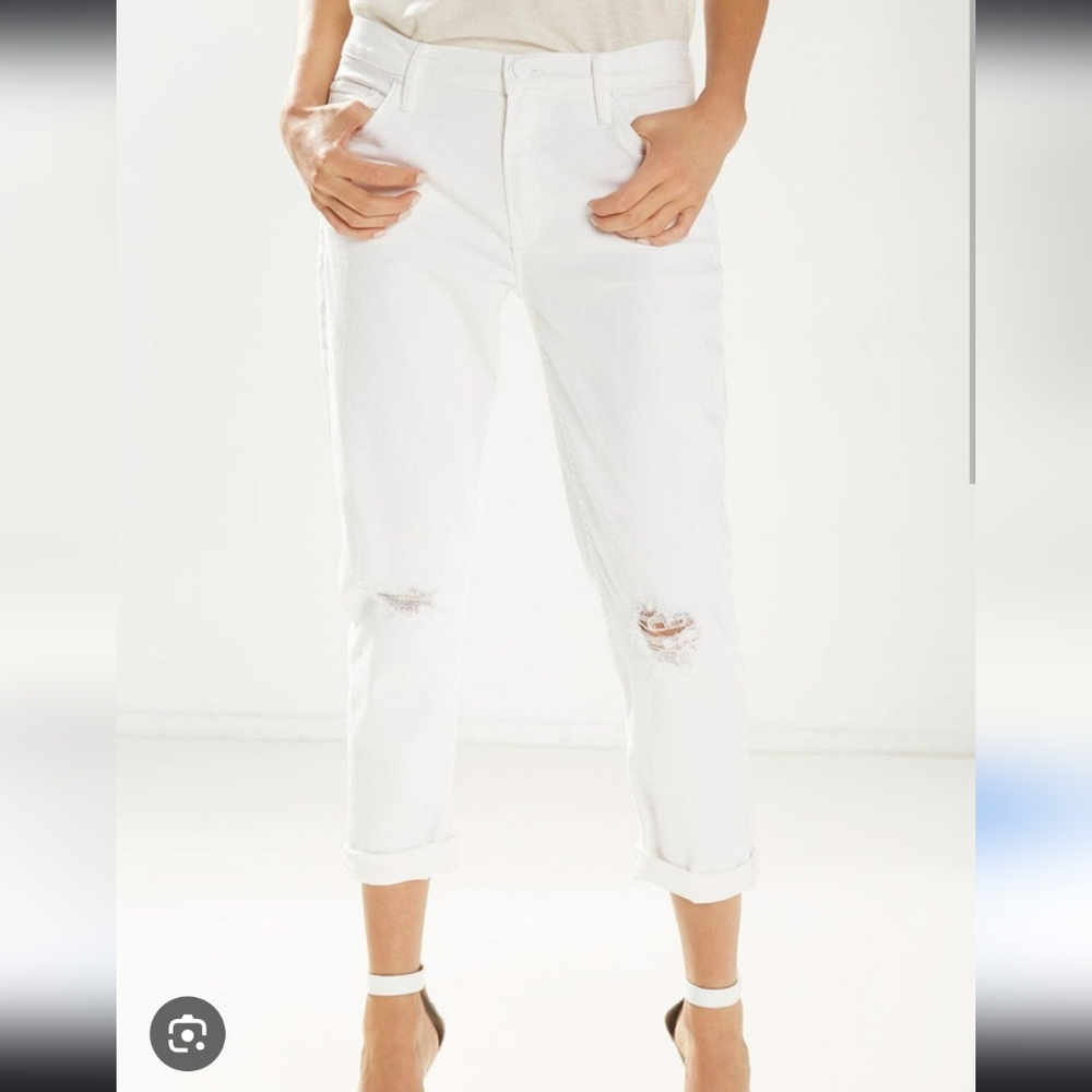 Mother Denim The Dropout Stayin' Cool White Desc